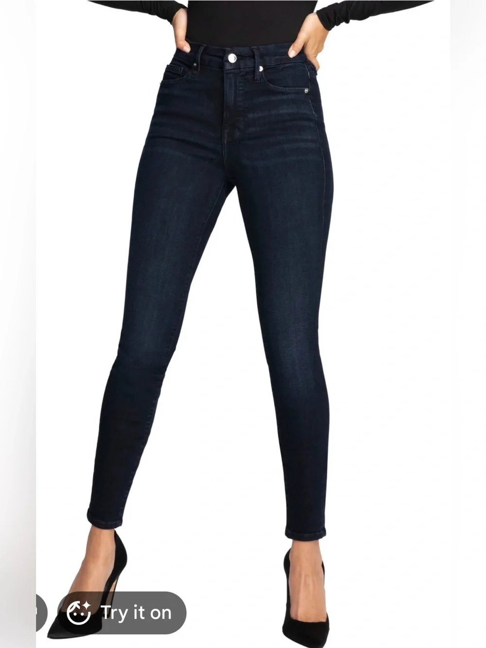 Good American Good Legs Dark Indigo Skinny Jeans. SZ. 29. 28” inseam
